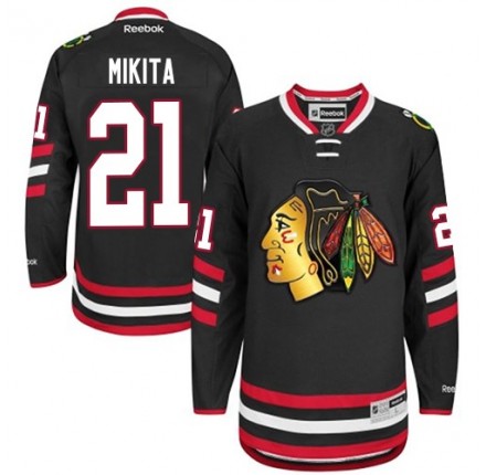NHL Stan Mikita Chicago Blackhawks Authentic 2014 Stadium Series Reebok Jersey - Black