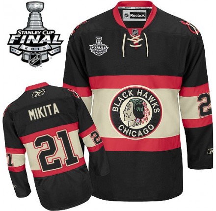 NHL Stan Mikita Chicago Blackhawks Authentic New Third Stanley Cup Finals Reebok Jersey - Black