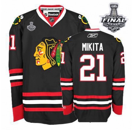 NHL Stan Mikita Chicago Blackhawks Premier Third Stanley Cup Finals Reebok Jersey - Black