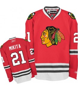 NHL Stan Mikita Chicago Blackhawks Authentic Home Reebok Jersey - Red