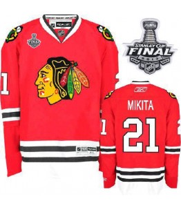 NHL Stan Mikita Chicago Blackhawks Authentic Home Stanley Cup Finals Reebok Jersey - Red