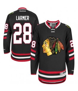 NHL Steve Larmer Chicago Blackhawks Authentic 2014 Stadium Series Reebok Jersey - Black