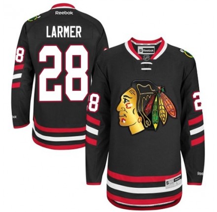 NHL Steve Larmer Chicago Blackhawks Premier 2014 Stadium Series Reebok Jersey - Black