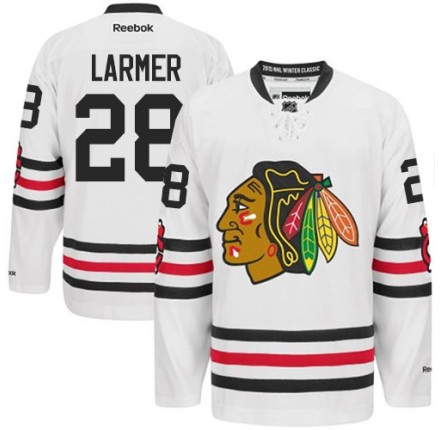 NHL Steve Larmer Chicago Blackhawks Authentic 2015 Winter Classic Reebok Jersey - White