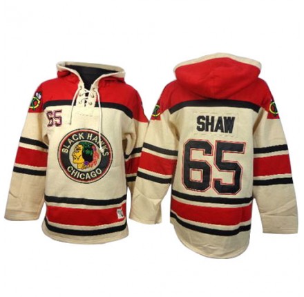 NHL Andrew Shaw Chicago Blackhawks Old Time Hockey Premier Sawyer Hooded Sweatshirt Jersey - White