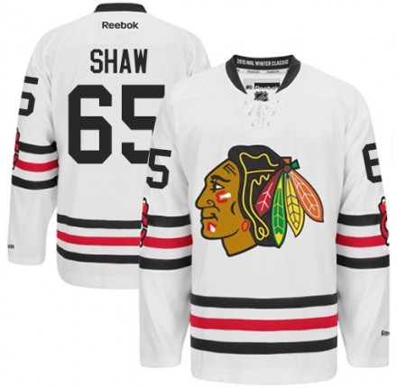 NHL Andrew Shaw Chicago Blackhawks Authentic 2015 Winter Classic Reebok Jersey - White