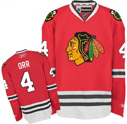 NHL Bobby Orr Chicago Blackhawks Authentic Home Reebok Jersey - Red