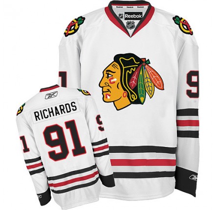 NHL Brad Richards Chicago Blackhawks Authentic Away Reebok Jersey - White