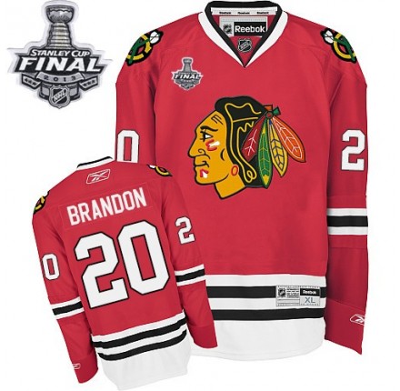 NHL Brandon Saad Chicago Blackhawks Premier Home Stanley Cup Finals Reebok Jersey - Red