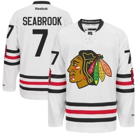 NHL Brent Seabrook Chicago Blackhawks Youth Authentic 2015 Winter Classic Reebok Jersey - White