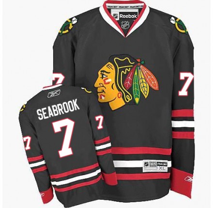 NHL Brent Seabrook Chicago Blackhawks Authentic Third Reebok Jersey - Black