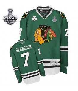 NHL Brent Seabrook Chicago Blackhawks Authentic Stanley Cup Finals Reebok Jersey - Green