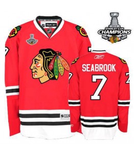 NHL Brent Seabrook Chicago Blackhawks Authentic 2013 Stanley Cup Champions Reebok Jersey - Red