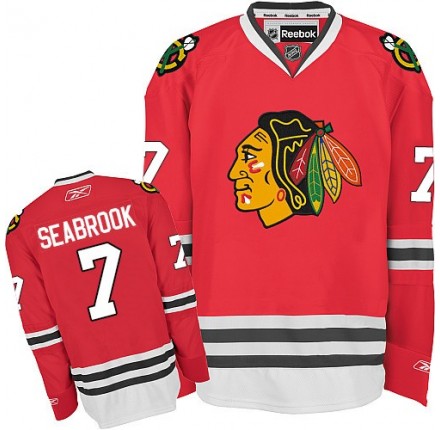 NHL Brent Seabrook Chicago Blackhawks Authentic Home Reebok Jersey - Red