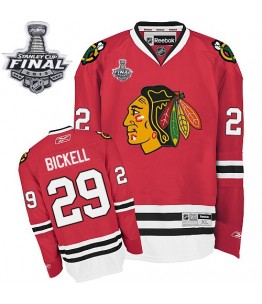 NHL Bryan Bickell Chicago Blackhawks Premier Home Stanley Cup Finals Reebok Jersey - Red