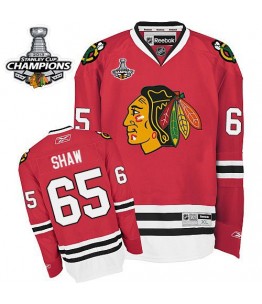NHL Andrew Shaw Chicago Blackhawks Authentic 2013 Stanley Cup Champions Reebok Jersey - Red