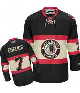 NHL Chris Chelios Chicago Blackhawks Premier New Third Reebok Jersey - Black
