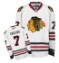 NHL Chris Chelios Chicago Blackhawks Premier Away Reebok Jersey - White