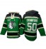 NHL Corey Crawford Chicago Blackhawks Old Time Hockey Authentic Sawyer Hooded Sweatshirt Jersey - Green