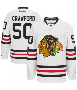 NHL Corey Crawford Chicago Blackhawks Authentic 2015 Winter Classic Reebok Jersey - White