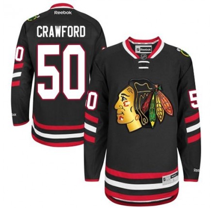 NHL Corey Crawford Chicago Blackhawks Authentic 2014 Stadium Series Reebok Jersey - Black