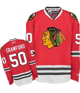 NHL Corey Crawford Chicago Blackhawks Premier Home Reebok Jersey - Red