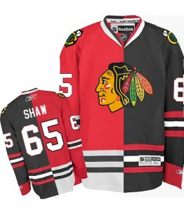NHL Andrew Shaw Chicago Blackhawks Authentic Split Fashion Reebok Jersey - Red/Black