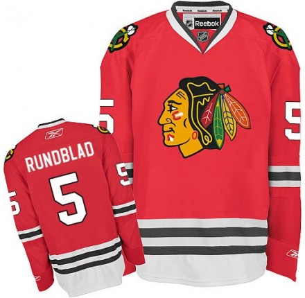 NHL David Rundblad Chicago Blackhawks Authentic Home Reebok Jersey - Red