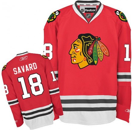 NHL Denis Savard Chicago Blackhawks Authentic Home Reebok Jersey - Red