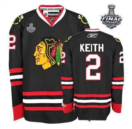 NHL Duncan Keith Chicago Blackhawks Authentic Third Stanley Cup Finals Reebok Jersey - Black