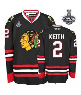 NHL Duncan Keith Chicago Blackhawks Premier Third Stanley Cup Finals Reebok Jersey - Black