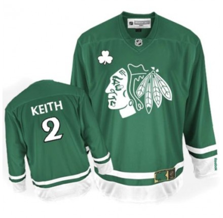 NHL Duncan Keith Chicago Blackhawks Premier St Patty's Day Reebok Jersey - Green