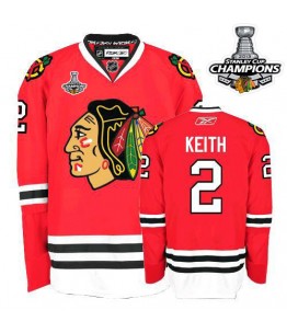 NHL Duncan Keith Chicago Blackhawks Authentic 2013 Stanley Cup Champions Reebok Jersey - Red