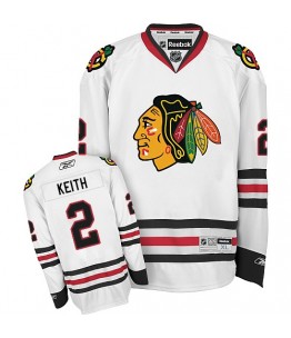 NHL Duncan Keith Chicago Blackhawks Authentic Away Reebok Jersey - White