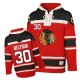 NHL ED Belfour Chicago Blackhawks Old Time Hockey Authentic Sawyer Hooded Sweatshirt Jersey - Red