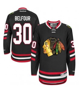 NHL ED Belfour Chicago Blackhawks Premier 2014 Stadium Series Reebok Jersey - Black