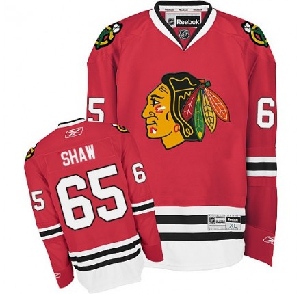 NHL Andrew Shaw Chicago Blackhawks Youth Authentic Home Reebok Jersey - Red
