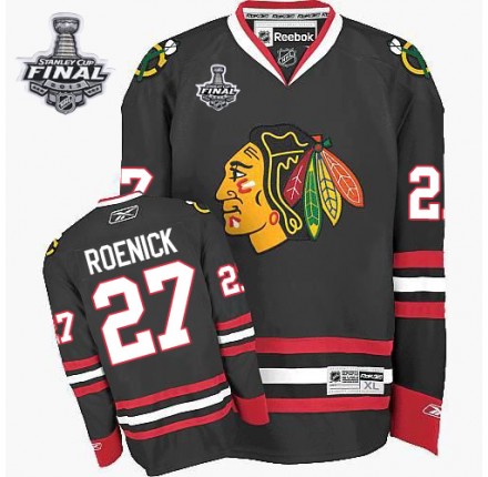 NHL Jeremy Roenick Chicago Blackhawks Premier Third Stanley Cup Finals Reebok Jersey - Black