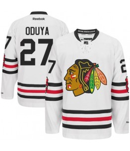 NHL Johnny Oduya Chicago Blackhawks Authentic 2015 Winter Classic Reebok Jersey - White