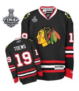 NHL Jonathan Toews Chicago Blackhawks Authentic Third Stanley Cup Finals Reebok Jersey - Black