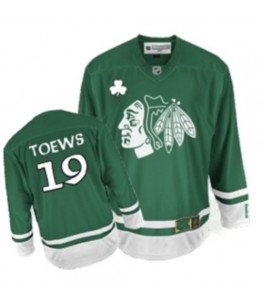 NHL Jonathan Toews Chicago Blackhawks Authentic St Patty's Day Reebok Jersey - Green