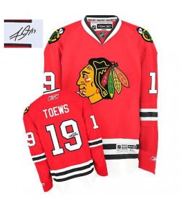NHL Jonathan Toews Chicago Blackhawks Authentic Home Autographed Reebok Jersey - Red