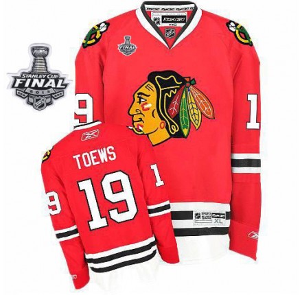 NHL Jonathan Toews Chicago Blackhawks Premier Home Stanley Cup Finals Reebok Jersey - Red
