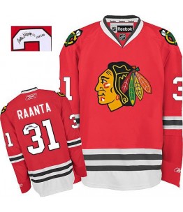 NHL Antti Raanta Chicago Blackhawks Authentic Home Autographed Reebok Jersey - Red