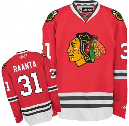 NHL Antti Raanta Chicago Blackhawks Authentic Home Reebok Jersey - Red