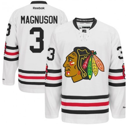 NHL Keith Magnuson Chicago Blackhawks Premier 2015 Winter Classic Reebok Jersey - White