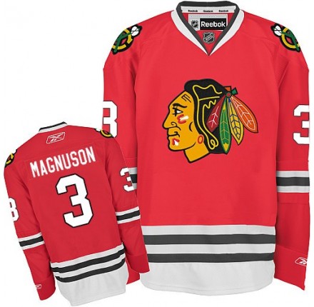 NHL Keith Magnuson Chicago Blackhawks Premier Home Reebok Jersey - Red
