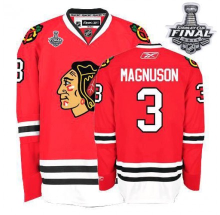 NHL Keith Magnuson Chicago Blackhawks Premier Home Stanley Cup Finals Reebok Jersey - Red