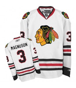 NHL Keith Magnuson Chicago Blackhawks Authentic Away Reebok Jersey - White