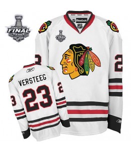 NHL Kris Versteeg Chicago Blackhawks Authentic Away Stanley Cup Finals Reebok Jersey - White